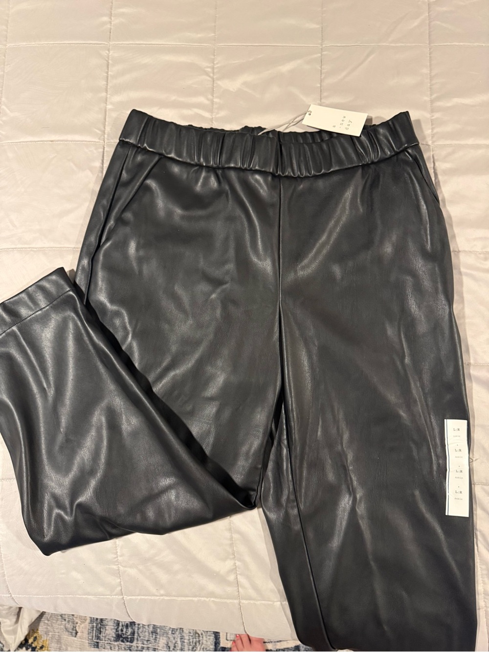 Target Faux Leather Straight Leg Pants in Black